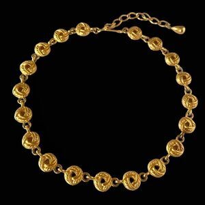 Vintage Gold Knot Chain Link Necklace